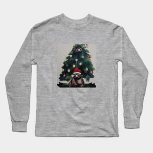 Sloth Christmas Tree Long Sleeve T-Shirt